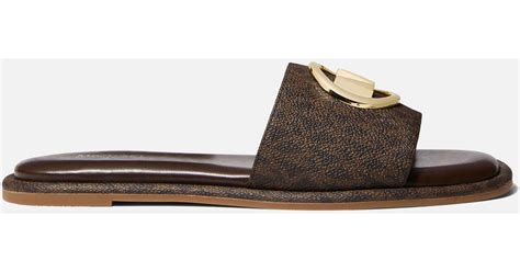 michael kors hayworth slide brown